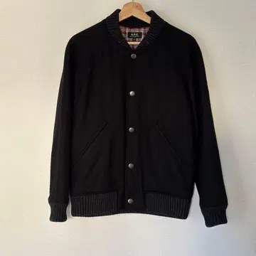 A.P.C. 블랙 바시티 자켓 XS