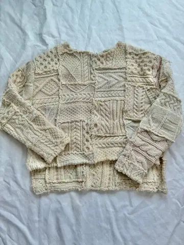 후미카 우치다 patchwork remake knit