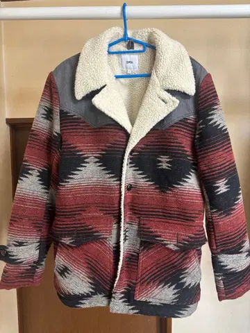 EDWIN 기하학 패턴 울 자켓 L