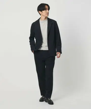 BEAUTY&YOUTH 이번 시즌 브러쉬드 트윌 셋업 네이비 S