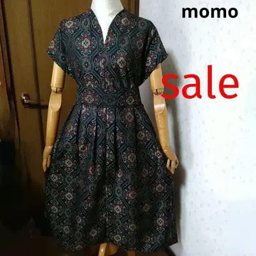 sale! 테트론 코튼 허리 리본 포함 턱 들어간 원피스 기모노 리메이크