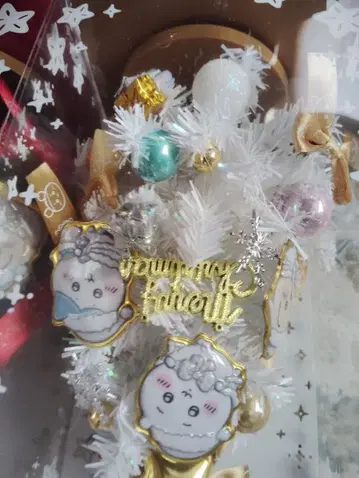 미니 크리스마스 트리 캐릭터 화이트 치이카와 (먼작귀)