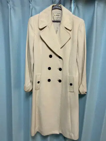 IL GUSTO 베이지 더블 브레스트 롱 코트 M 사이즈
