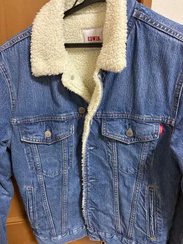 EDWIN 보아 옷깃 데님 자켓 S 사이즈