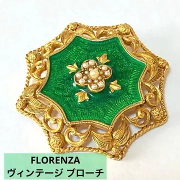 플로렌자 빈티지 에나멜 브로치 FLORENZA