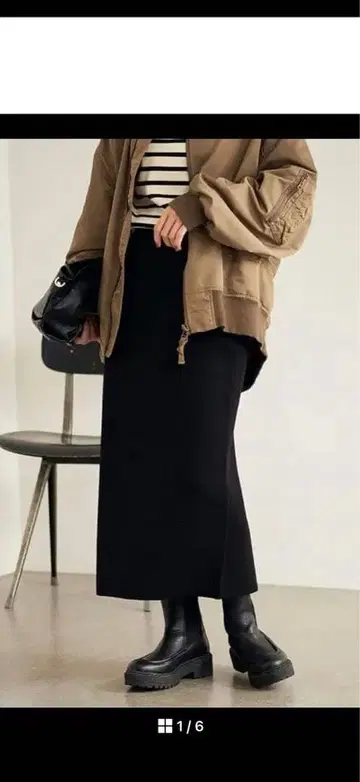 프레임워크 밀라노 리브 타이트 스커트