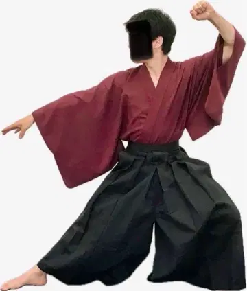 일본 의류 하카마 의상 상하의 세트