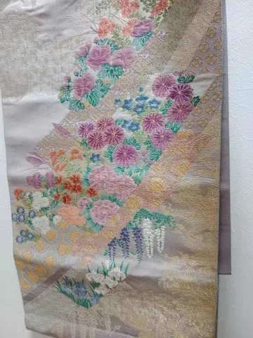 후쿠로 오비 미사용품 컨디션 최상 후리소데, 전통 예복 기모노에