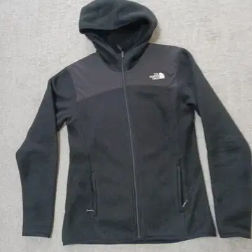 THE NORTH FACE 후드 부착 플리스 자켓 블랙