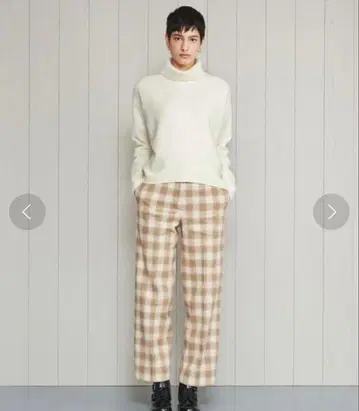 H BEAUTY&YOUTH UNITED ARROWS CHECK PANTS