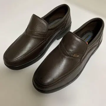 다크 브라운 가죽 슬립온 슈즈