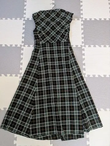 ZARA WOMAN 타탄 체크 패턴 슬리브리스 원피스 S 사이즈