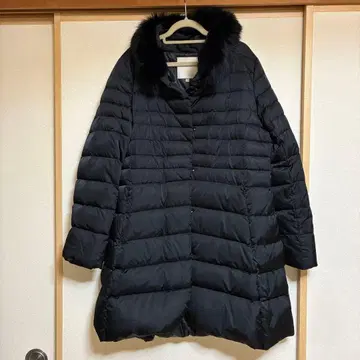 자유구 퍼 카라 부착 블랙 다운 자켓