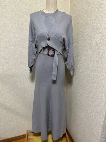 REDYAZEL 레이디 아젤 스커트 셋업 원피스 가디건