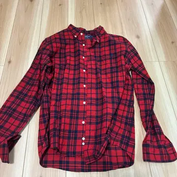 Gymphlex 빨검 체크 플란넬 셔츠 M