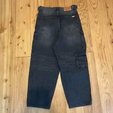 9090 카고 데님 팬츠 블랙