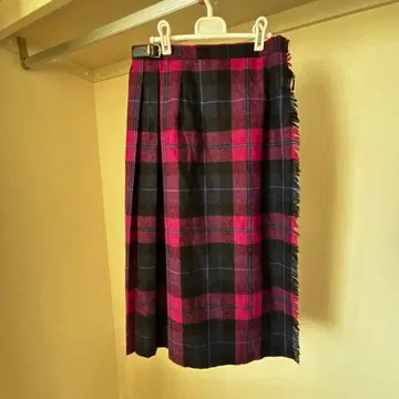 오닐 오브 더블린 타탄 체크 플리츠 스커트 보라색 계열