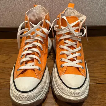 ALL STAR 오렌지 하이컷 통굽 스니커즈