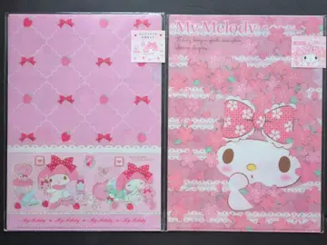 산리오 마이멜로디 클리어 파일 4장 세트 (2장 묶음 x 2팩)