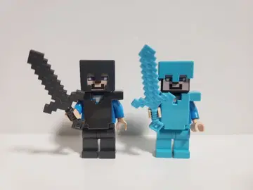 레고 마인크래프트 스티브 네더라이트 다이아몬드 장비 투구 갑옷 정품