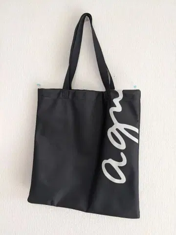 애니에스베 블랙 로고 토트백