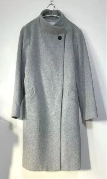*UNTITLED* 그레이 롱 코트 사이즈 3 캐시미어 혼방 스탠드 카라