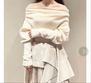 snidel 루즈 오프숄더 니트 풀오버