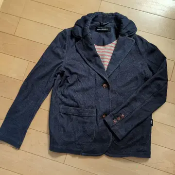 메르시보쿠 티셔츠 자켓 네이비 니트 자켓 새상품급