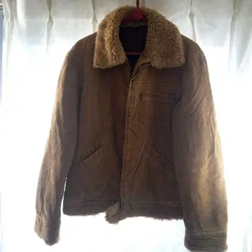 브라운 플리스 라이닝 자켓 S