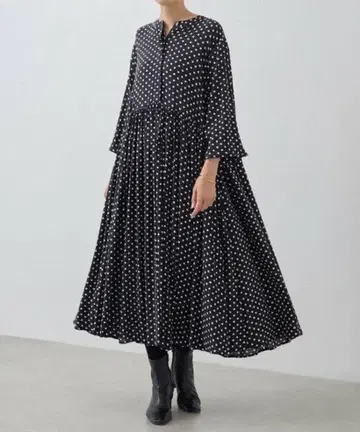 BEARDSLEY 도트 개더 원피스