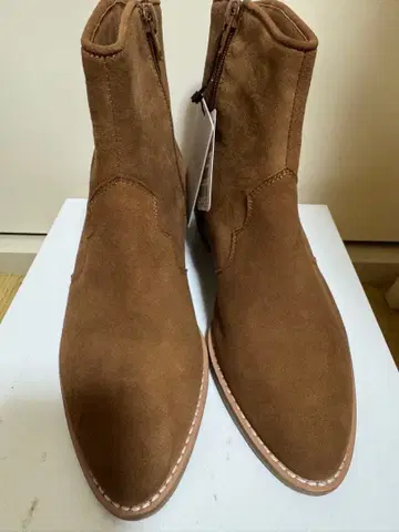 브라운 스웨이드 사이드 고어 부츠 09