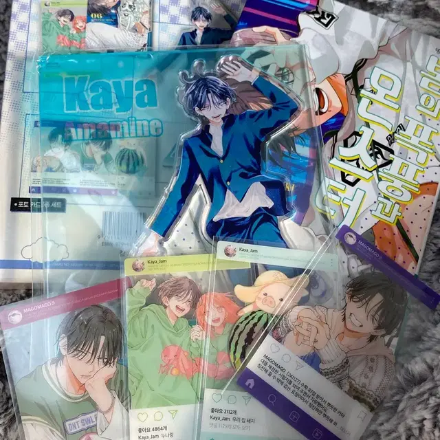 봄의 폭풍과 몬스터 6권 한정판 굿즈 세트 아크릴 스탠드