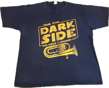 다크 사이드 T셔츠 네이비 STAR WARS 폰트