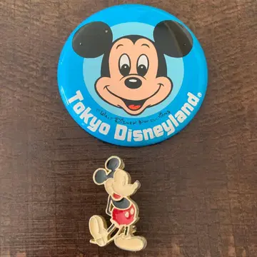 도쿄 디즈니랜드 미키마우스 캔뱃지와 미키 브로치