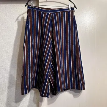 45R 울 팬츠 보더 브라운 계열 사이즈 2 HR0889