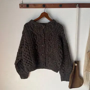 hand knit 네팔 vintage 가디건