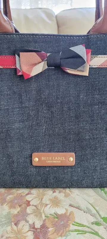 BLUE LABEL 데님 토트백