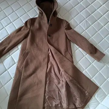 iCB 브라운 후드 부착 체스터 코트 JPN 11