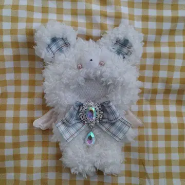 인형 옷 곰돌이 귀 깃털