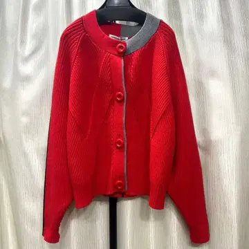 [ MARECHAL TERRE ] 크루넥 컬러 가디건 / 2 / 레드