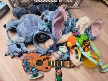 스티치 머리띠 팬캡 장갑 세트