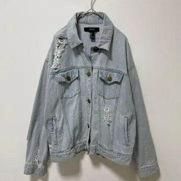 FOREVER21 라이트 블루 데님 자켓