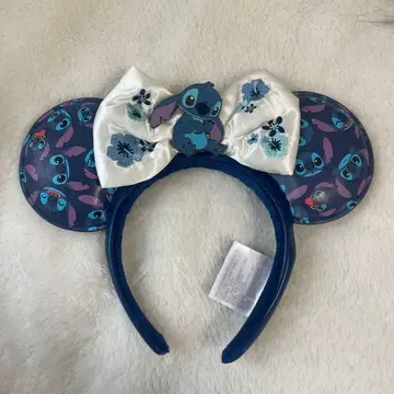 스티치 머리띠 네이비 블루