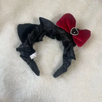 USJ 고양이 귀 머리띠 블랙과 레드
