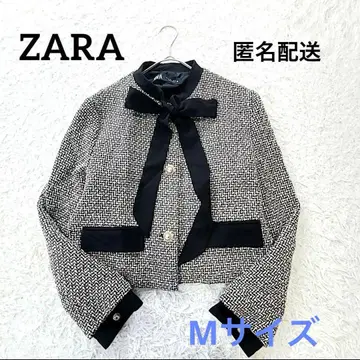 ZARA 트위드 자켓 리본 M