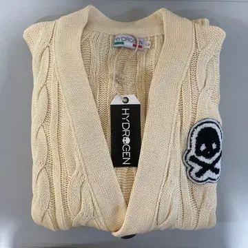 HYDROGEN 아이보리 케이블 짜임 가디건