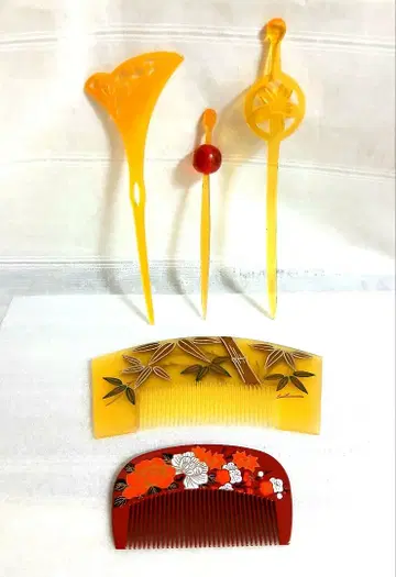 일본 정통의상 소품 비녀 바치비녀 옥비녀 히라오치비녀