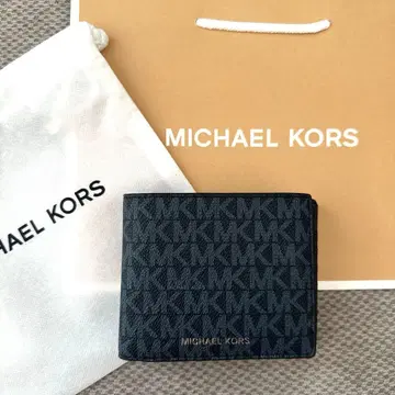 마이클코어스 접이식 지갑 월렛 투폴드 시그니처 남성용 블랙