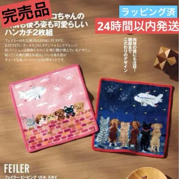 JAL 페이 핑 리틀 스카이 오리지널 손수건 세트