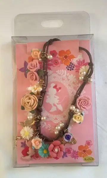 미니 마우스 목걸이 꽃 장미 디즈니
